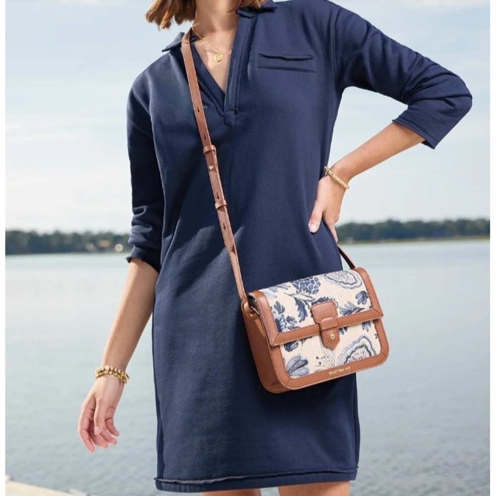 Spartina 449 Kayden Sweatshirt Slate Blue‎ L Preppy Quiet Luxury Resort Dress